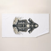 Vintage graveermotormachinist Vectorontwerp_1 Badhanddoek (Badhanddoek)