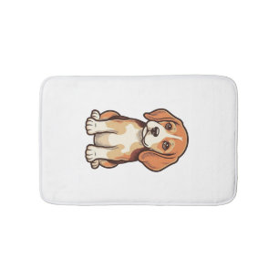 Vintage Gravure Beagle Puppy Vector Kunst_1 Badmat