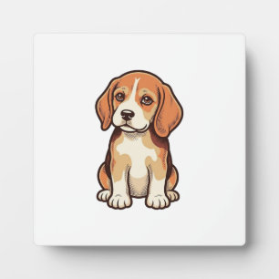 Vintage Gravure Beagle Puppy Vector Kunst_1 Fotoplaat