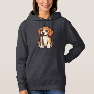 Vintage Gravure Beagle Puppy Vector Kunst_1 Hoodie