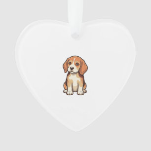 Vintage Gravure Beagle Puppy Vector Kunst_1 Ornament