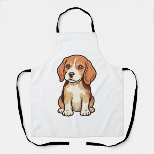 Vintage Gravure Beagle Puppy Vector Kunst_1 Schort