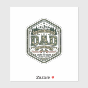 Vintage Gravure Dad Berg Badge Shirt Ontwerp_ Sticker