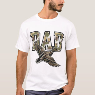 Vintage Gravure Eend Vader Camo Vector Shirt Ontwe