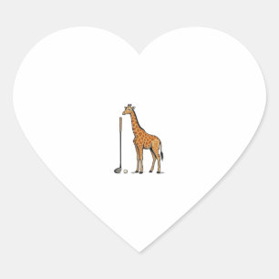 Vintage Gravure Giraffe Golf Vector T-Shirt Desi Hart Sticker