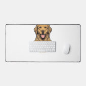 Vintage Gravure Gouden Retriever Vader Bureaumat (Keyboard & Muis)