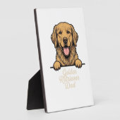 Vintage Gravure Gouden Retriever Vader Fotoplaat (Zijkant)