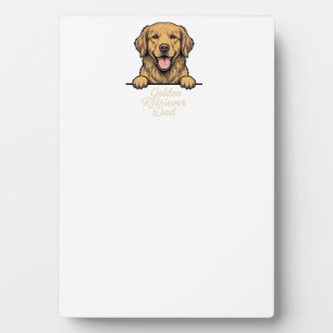 Vintage Gravure Gouden Retriever Vader Fotoplaat