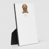 Vintage Gravure Gouden Retriever Vader Fotoplaat (Zijkant)