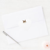 Vintage Gravure Gouden Retriever Vader Hart Sticker (Envelop)