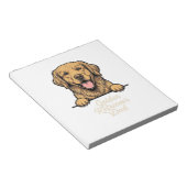Vintage Gravure Gouden Retriever Vader Notitieblok (Schuin)