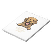 Vintage Gravure Gouden Retriever Vader Notitieblok (Linkerzijde)