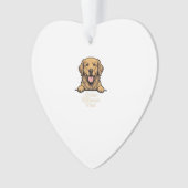 Vintage Gravure Gouden Retriever Vader Ornament (voorkant)