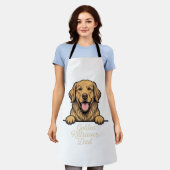 Vintage Gravure Gouden Retriever Vader Schort (Gedragen)