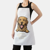 Vintage Gravure Gouden Retriever Vader Schort (Insitu)