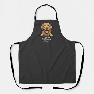 Vintage Gravure Gouden Retriever Vader Schort