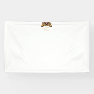 Vintage Gravure Gouden Retriever Vader Spandoek