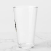 Vintage Gravure Motorrijder Vectorontwerp_1 Glas (Links)