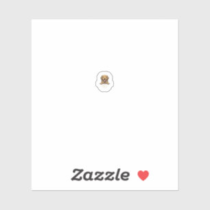 Vintage Gravure van Vader met Gouden Retriever Sticker