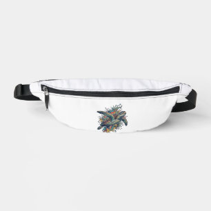 Vintage Gravure Zee Schildpad Spat Vector Design_ Heuptasje
