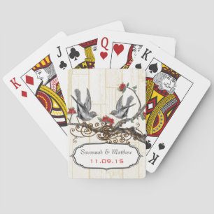Vintage Grayl Liefdesvogel Trouwcadeau Speelkaart Pokerkaarten