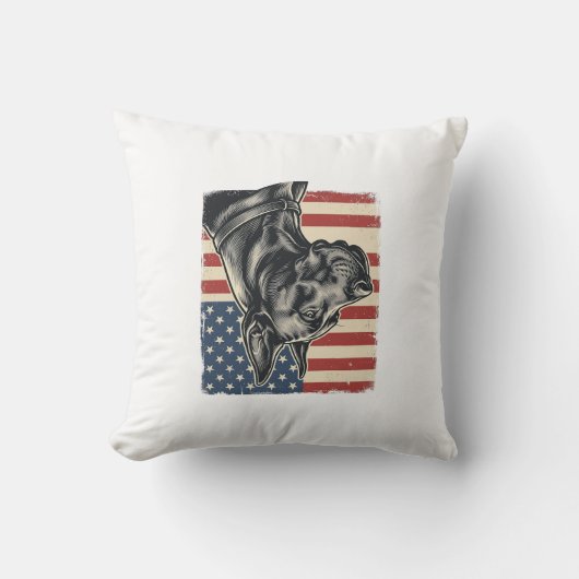 Vintage Great Dane Patriottische Vlag Vectorontwer Kussen (Voorkant)