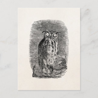 Vintage Great Horned Owl Halloween Owls Briefkaart