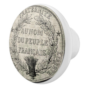 Vintage Great Seal van Frankrijk  Keramische Knop