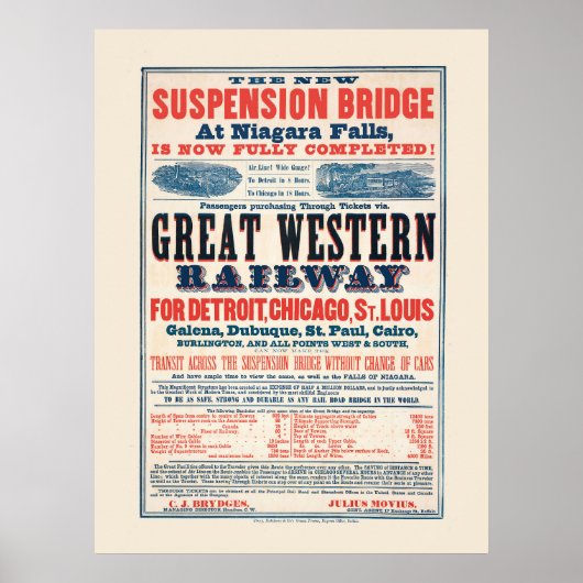 Vintage Great Western Railway Poster (Voorkant)