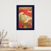 Vintage Greece Travel Poster (Keuken)