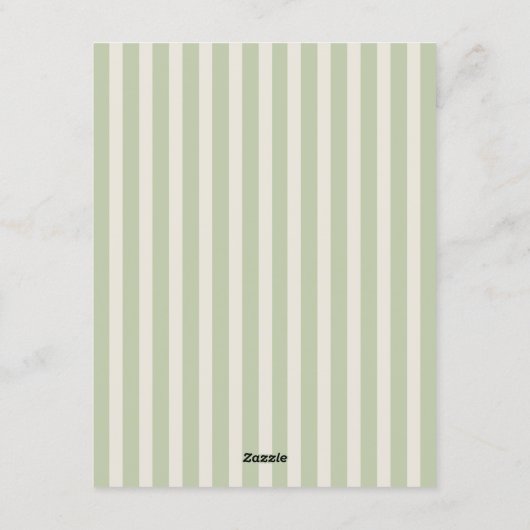 Vintage green elegant bow wedding kaart (Achterkant)