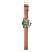 Vintage Green Minimal Monogram Horloge (Bandje)