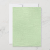 Vintage Green Mustache Bash Kaart (Achterkant)