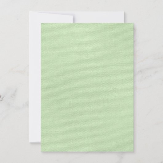 Vintage Green Mustache Bash Kaart (Achterkant)