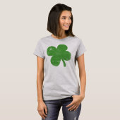 Vintage Green Shamrock-dames T-shirt (Voorkant volledig)