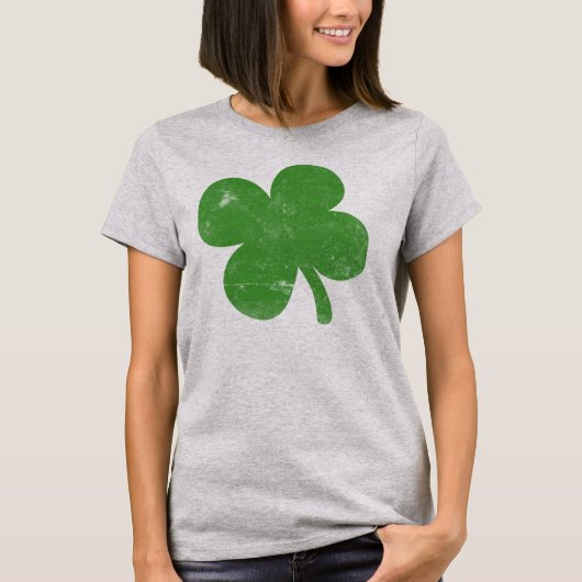 Vintage Green Shamrock-dames T-shirt (Voorkant)