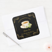 Vintage Green Tea Square Label (Envelop)
