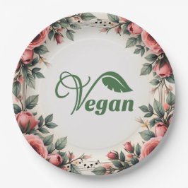 Vintage Green Vegan Logo Leaf by Bearnd Papieren Bordje