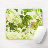 Vintage Greenery Botanische Waterverf van wilde bl Muismat (Met muis)