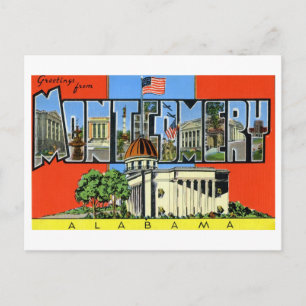 Vintage Greetings from Montgomery, Alabama Briefkaart