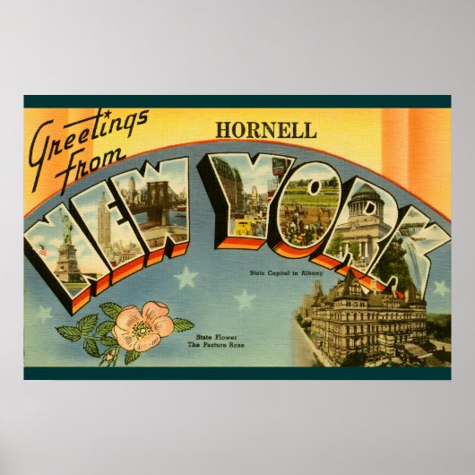 Vintage Greetings from New York Poster (Voorkant)