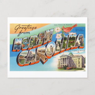 Vintage Greetings from North Carolina Briefkaart