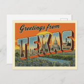 Vintage "Greetings from Texas" Briefkaart (Voorkant / Achterkant)