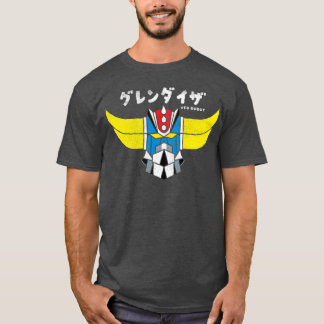 Vintage Grendizer Head Distressed Retro UFO Robot T-shirt