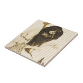 Vintage Griekse Harpist Tegel Tegeltje (Zijkant)