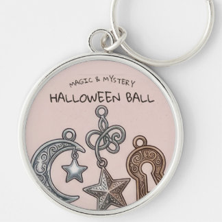 Vintage Griezige Roze Donkere Academie Halloween Sleutelhanger