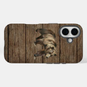 Vintage Grizzlybeer iPhone 16 Hoesje (Achterkant (horizontaal))