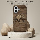 Vintage Grizzlybeer iPhone 16 Hoesje
