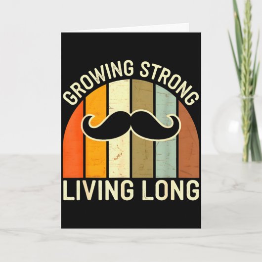 Vintage Groei Sterk Leef Lang - Retro Snavel Kaart (Voorkant)