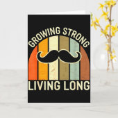 Vintage Groei Sterk Leef Lang - Retro Snavel Kaart (Gele Bloem)